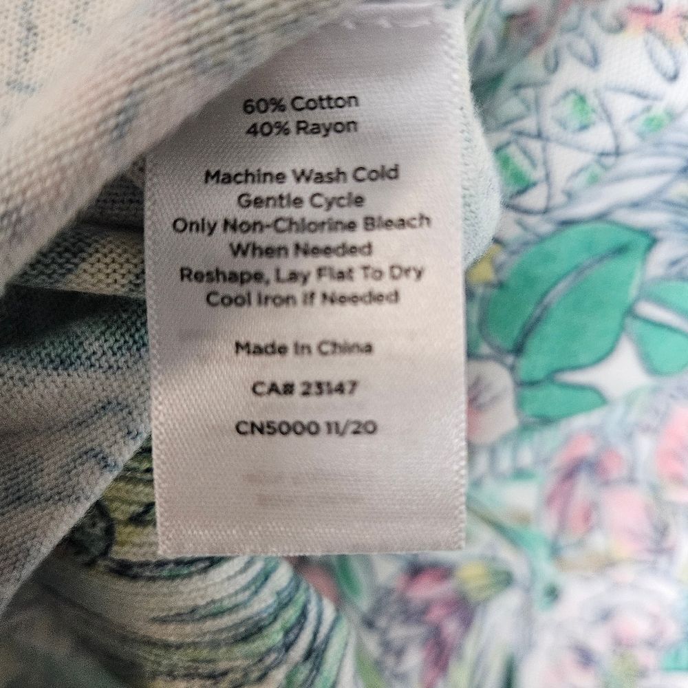 TALBOTS CHARMING CARDIGAN - GLASSHOUSE GARDEN LARGE PETITE - Picture 6 of 6